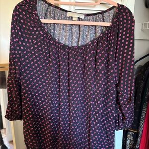 MICHAEL MICHAEL KORS Sliced-Dot Peasant Top